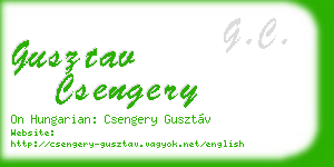 gusztav csengery business card