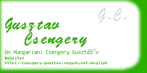 gusztav csengery business card